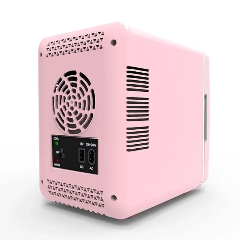 6L Auto Mini Kühlschrank Schönheitskosmetik Maske Make-up Hautpflege Kühlschrank Halbleiter USB Beheizter Kühl-Dormitory-Kühlschrank