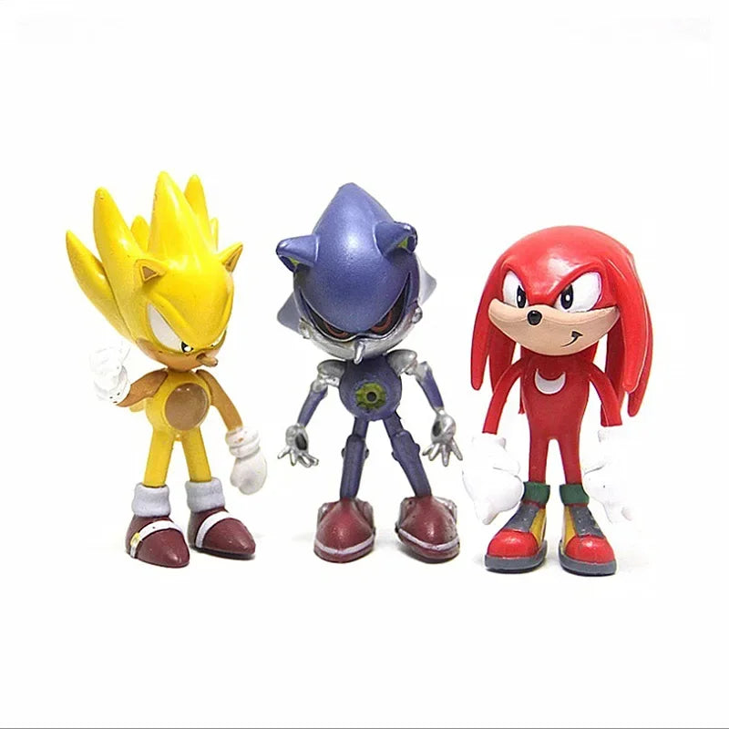6Pcs/Set 6-7cm Sonic Figures Toy Pvc Toy Shadow Tails Characters Figure Toys For Children Animals Toys Set