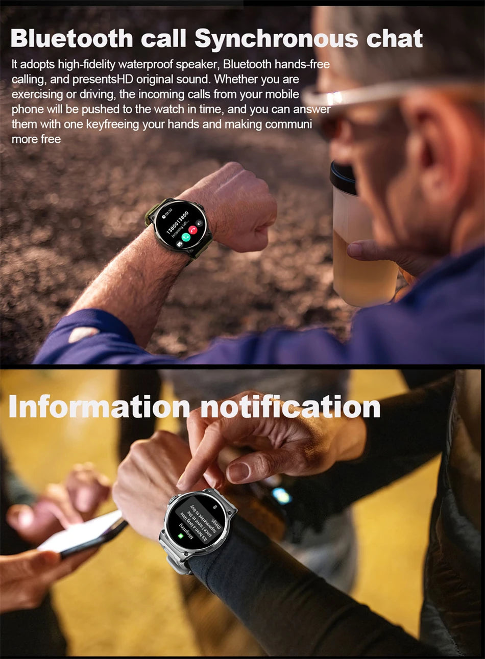Montre connectée intelligente GPS homme 2026, écran AMOLED HD 1,85 pouces, batterie 710 mAh, appels Bluetooth, pour Android et iOS