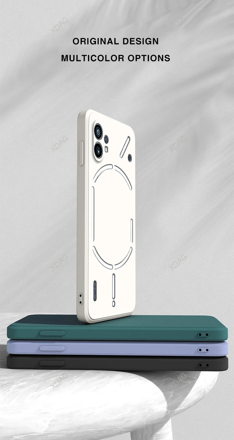 Coque de téléphone pour Nothing Phone (1) 1 One 5G A063 Housse de protection arrière en silicone liquide d'origine de haute qualité simple et tendance avec protection d'appareil photo
