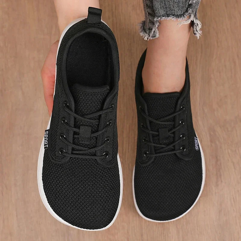 2025 Summer Men's Running Shoes Barefoot Fitness Mesh Sports Shoes Women Flat Bottom Wide Foot Shoes Slow Running Brand Sneakers