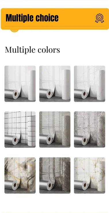 40 cm 1 rouleau de papier peint épais en mousse pour chambre à coucher, imitation marbre, carrelage céramique, autocollant, imperméable à l'huile pour cuisine