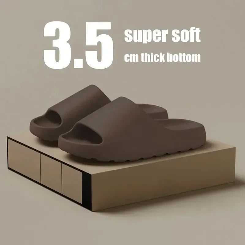 Women's Slippers EVA Soft Thick Soled Summer Fashion Slippers & Men's Yeezys Slides Beach Sandals