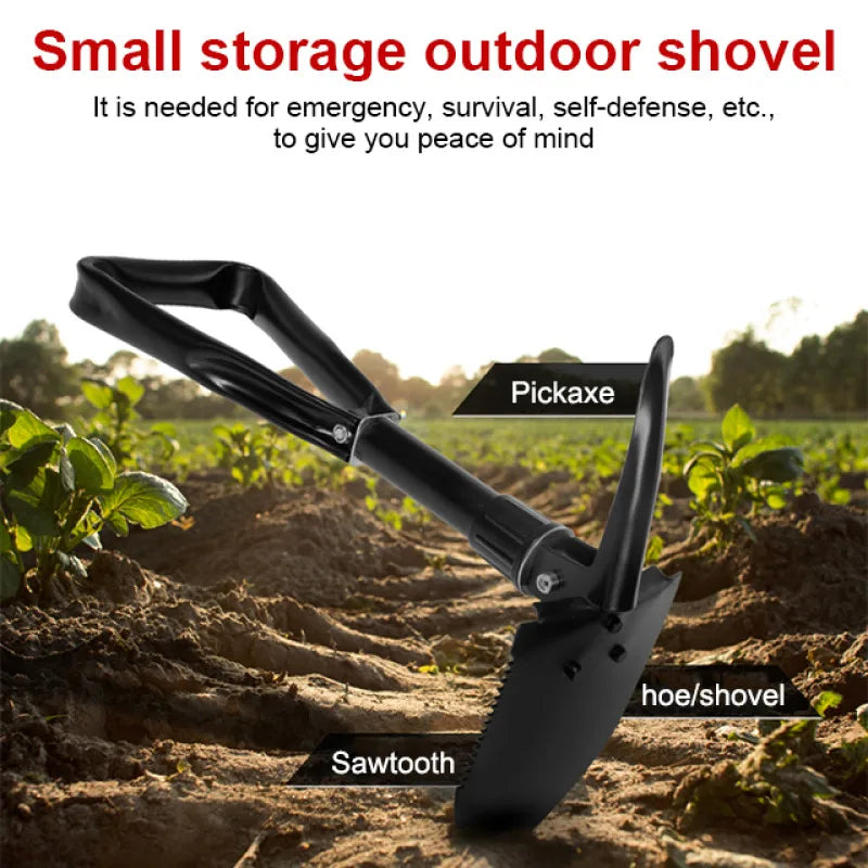 Outdoor 3-in-1 Klappschaufel, tragbare Multifunktions-Camping-Schaufel mit Tasche zum Wandern, Offroad-Fahren, DIY-Projekte zu Hause