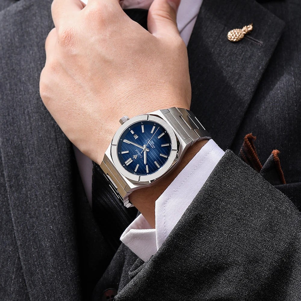 CADISEN Taucheruhr Retro Luxus Saphirglas MIYOTA 8215 Deutscher Designer Herren Automatikuhr Mechanisch 10Bar Wasserdicht Leuchtend