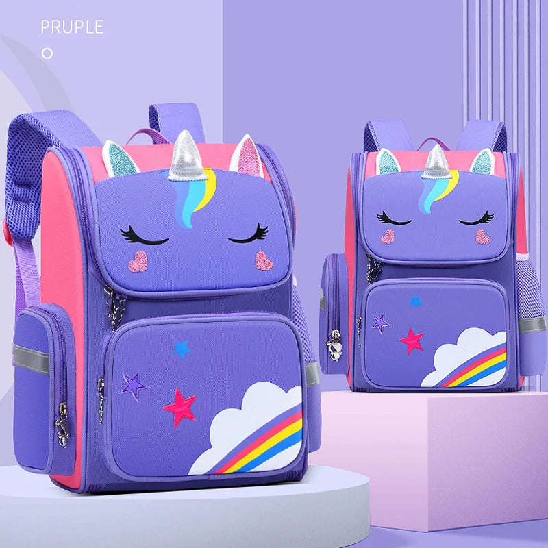 Kinderrucksack für Mädchen Einhorn Kinderrucksack Regenbogenaugen Schultasche Teenager Mädchen Rucksack für Reisen Wasserdicht Mochilas