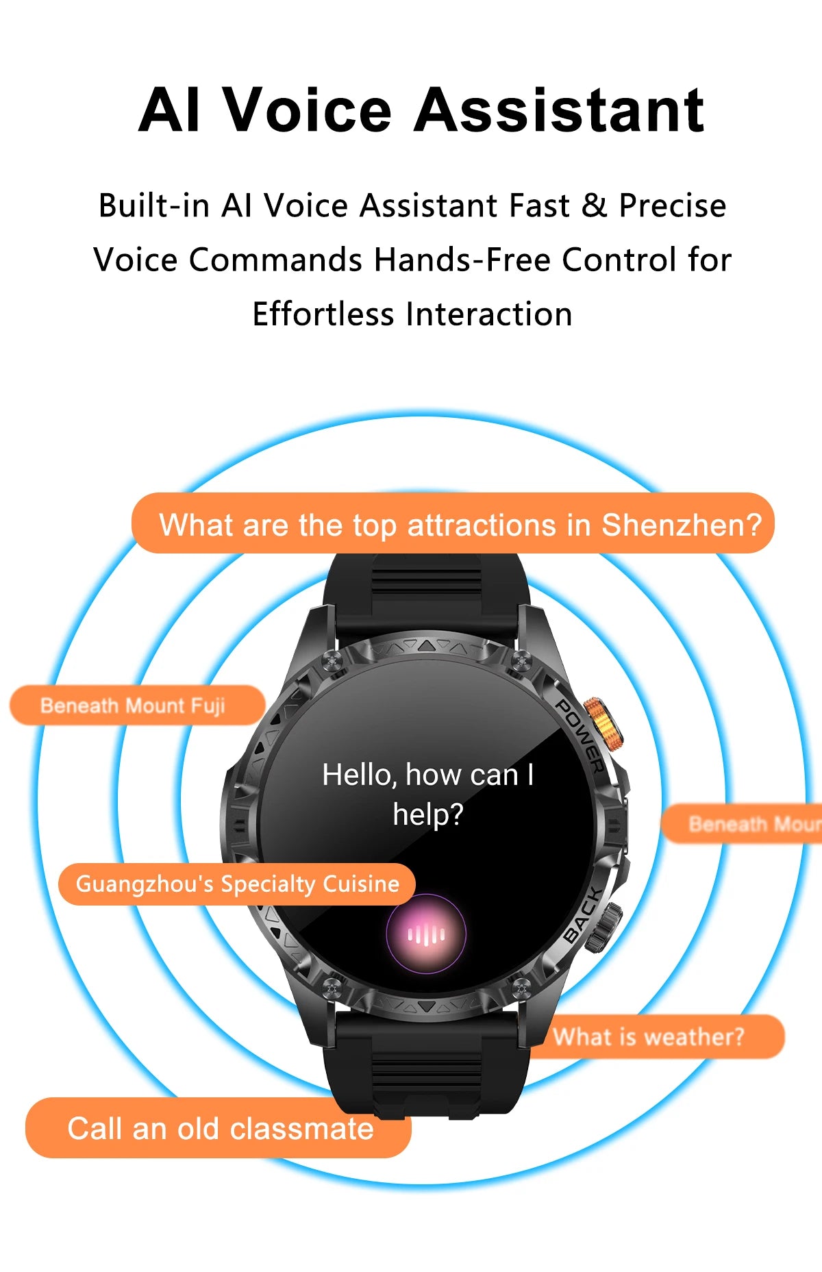 LIGE Nouvelle Montre Intelligente Militaire Hommes 1000mAh Batterie Super Capacité Bracelet Sportif Extérieur Moniteur de Fréquence Cardiaque Montre Connectée Étanche
