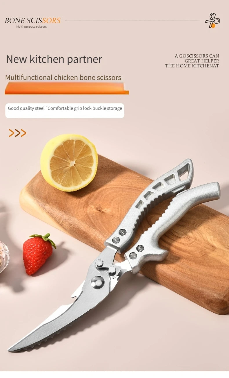 Heavy Duty Kitchen Scissors Meat Fruit Boning Fishing Hunting Camping Professional Stainless Steel Chicken Bone Kitchen Shears