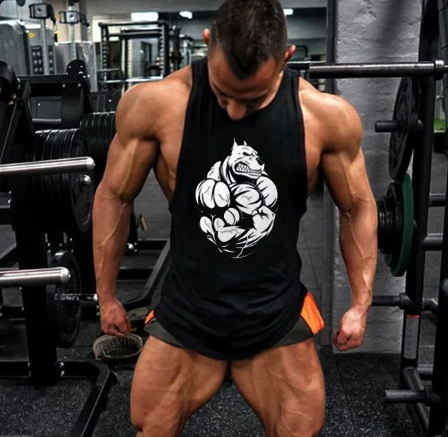 Débardeur de sport sans manches pour homme - Maillot de corps pour homme - Haut de sport pour homme - Vêtement de sport - Haut de sport stringer