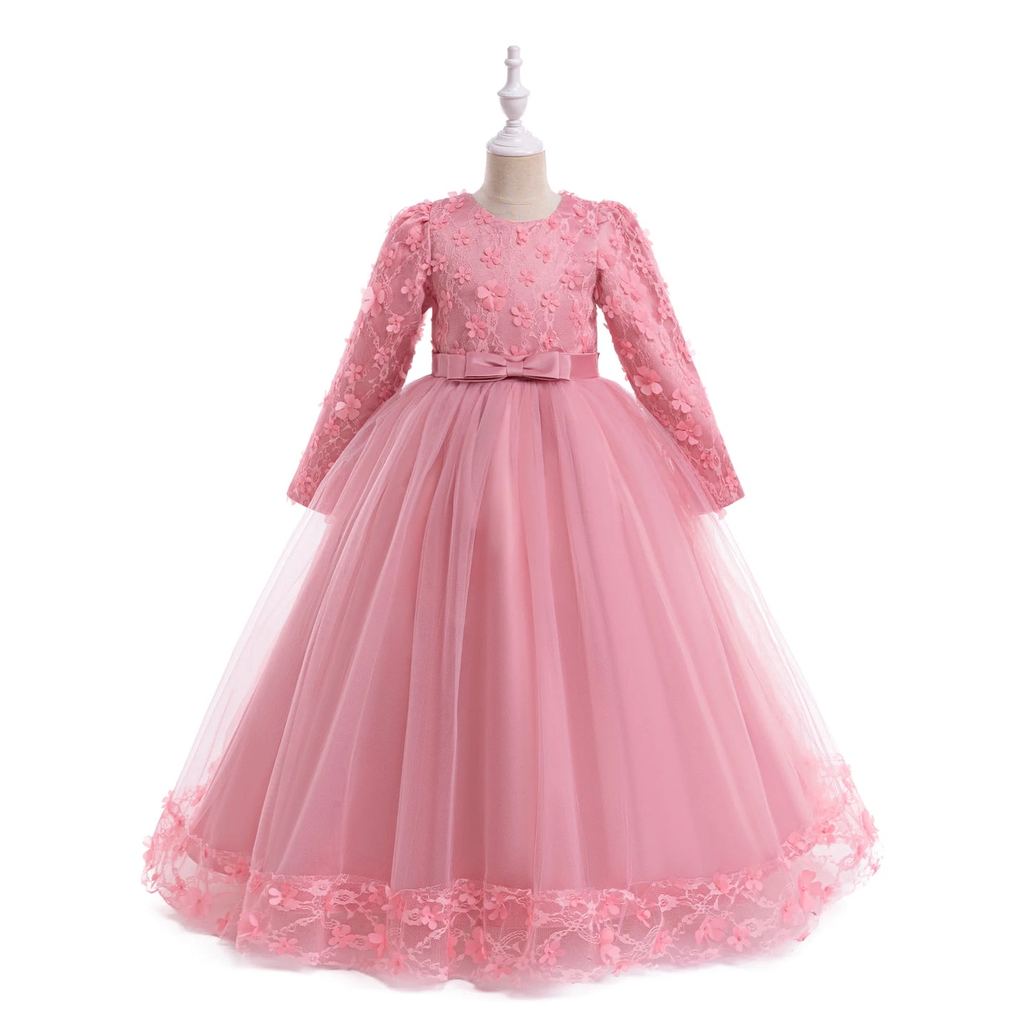 Robes de Soirée Broderie Fleur Fille Robe Décontractée Été Vacances Enfants Vêtements de Soirée Mode Variée Anniversaire Princesse Por