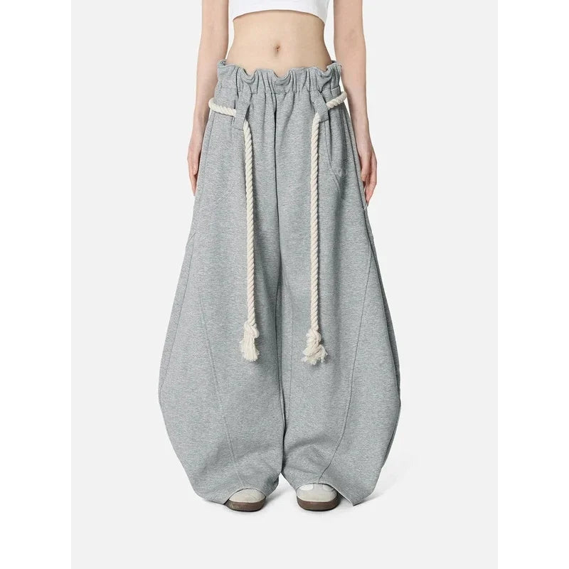 2025 Neue weite Knife Pants, fließend, Street Dance, American Hip Hop, Herbst/Winter Design, Damen locker geschnittene Freizeit-Sporthose