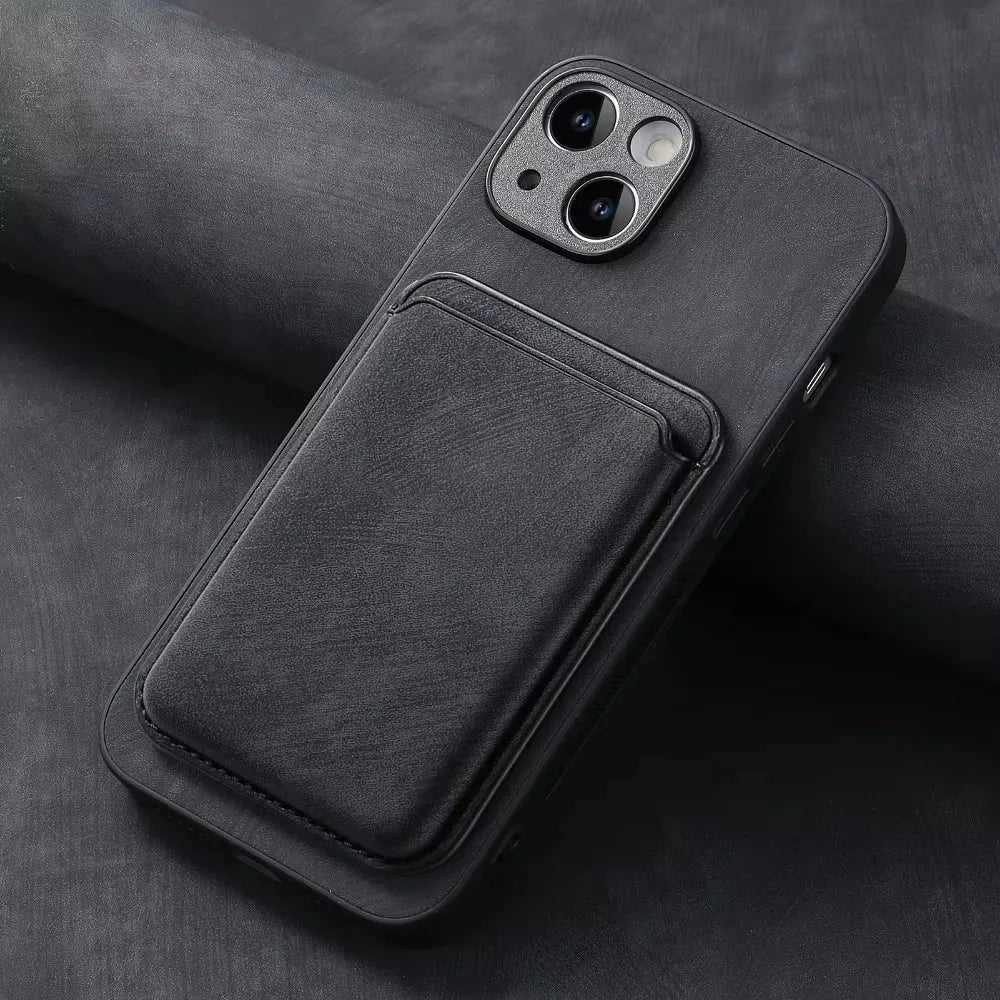 Vintage-Lederhülle mit abnehmbarem magnetischem Kartenhalter für iPhone 17 Air 16e 16 Pro Max 15 14 Plus 13 12 11