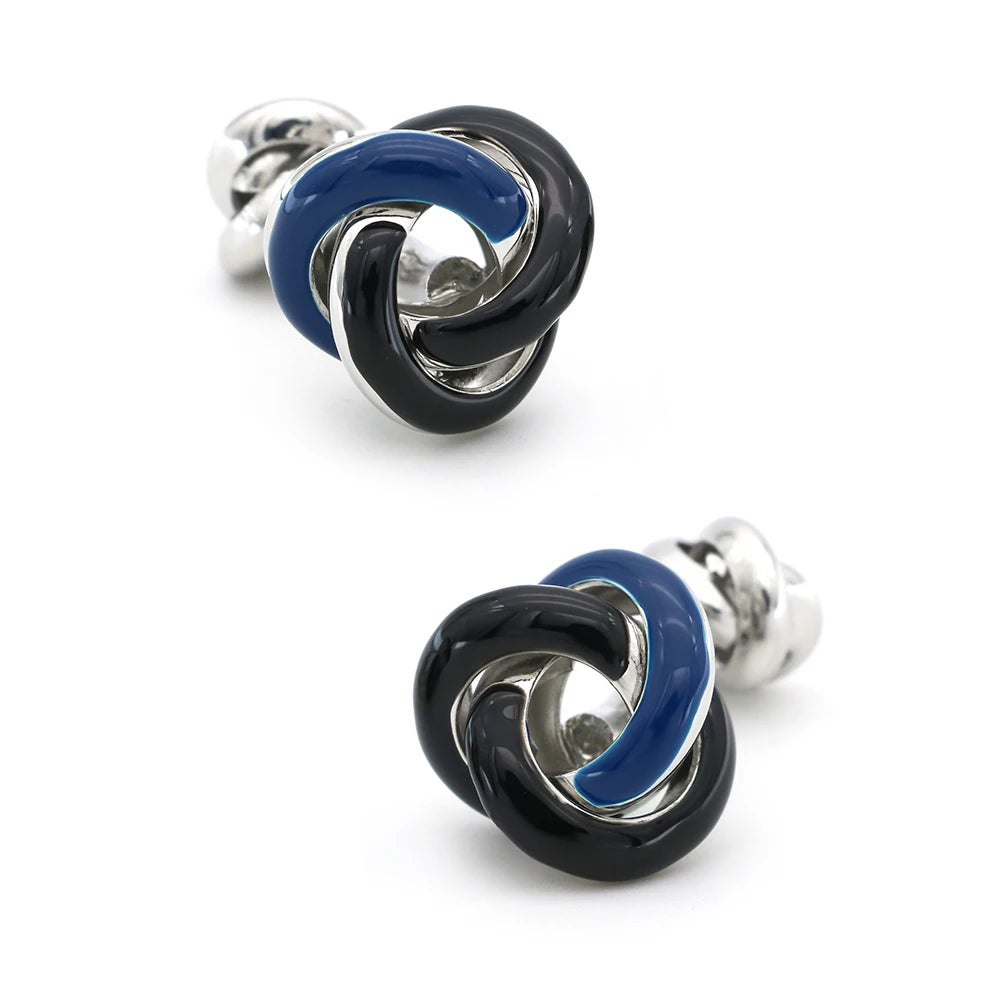 iGame Boutons de manchette nœud de mode en laiton de qualité design boule tressée pour mariage homme