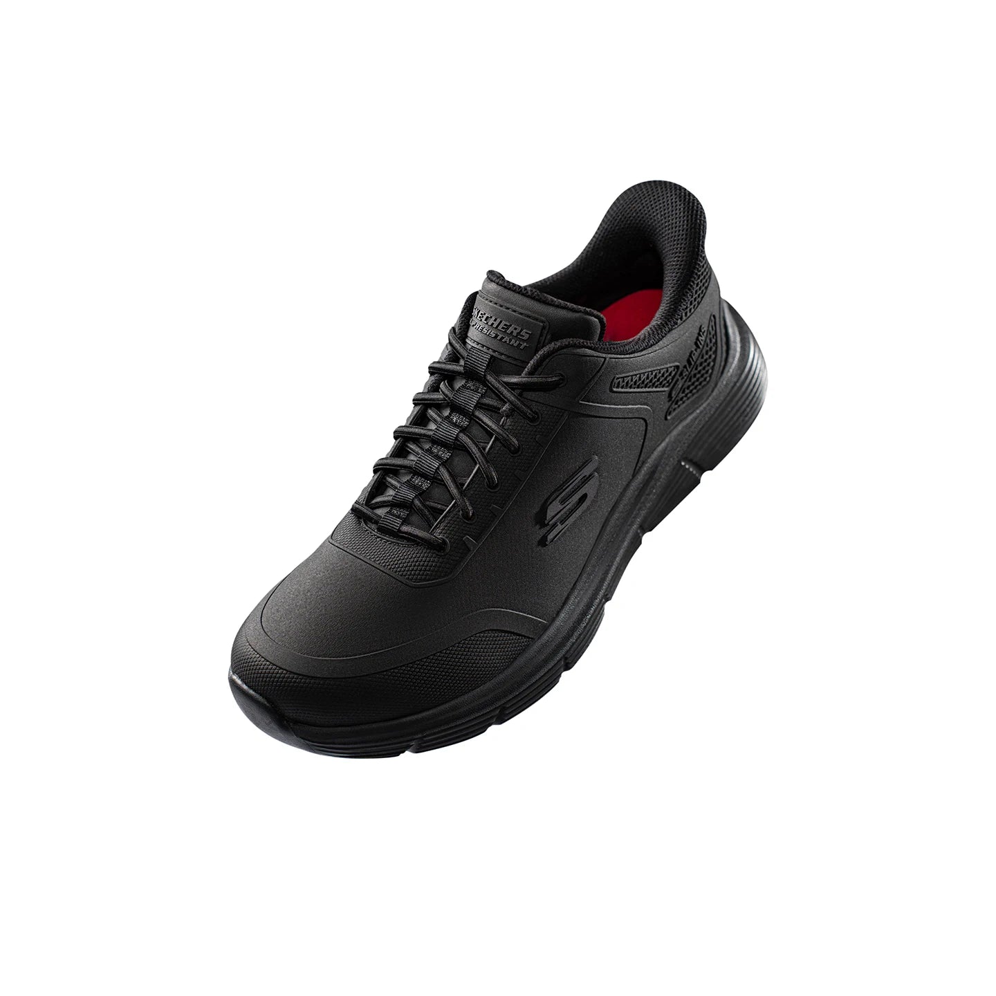 Skechers Slip-ins Chaussures pour Homme Automne Cuir Décontracté Extérieur Marche Homme Tout-aller Léger Antidérapant Doux Chaussure Noire