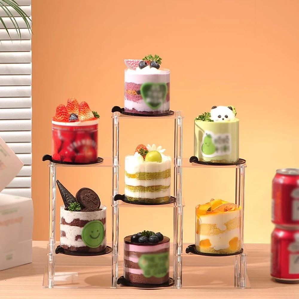 Transparent Shelf Organizers Acrylic Display Stand Holder Figures Collectibles Storage Rack Perfumes Plant Removable
