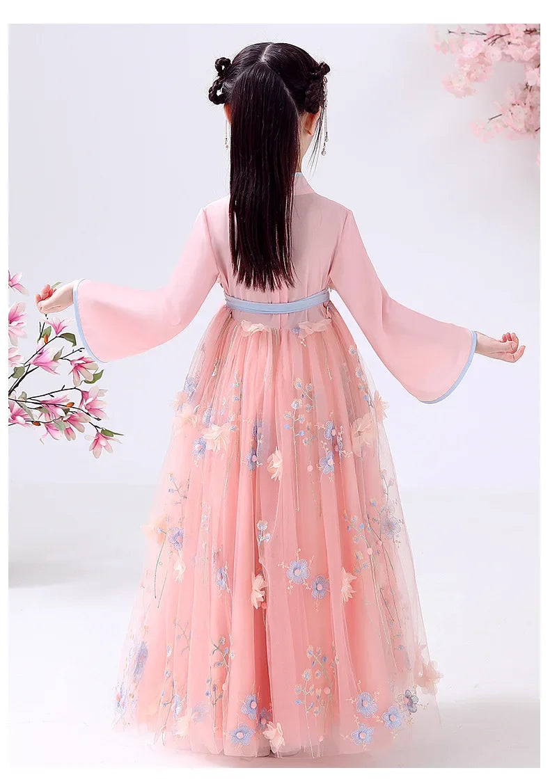 Robe chinoise Hanfu moderne pour fille, tenue d'Halloween de fée, Vêtements pour enfants, Vestidos, Costume traditionnel de Cosplay, Robes pour filles
