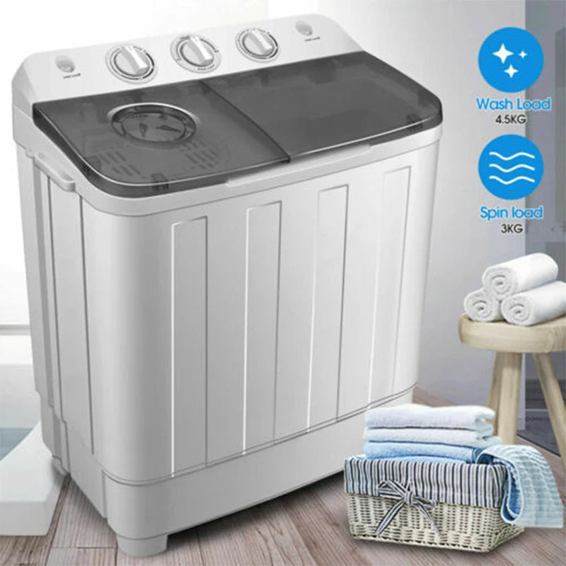 Lave-linge et sèche-linge portables semi-automatiques 2-en-1 Lave-linge portable avec pompe de vidange