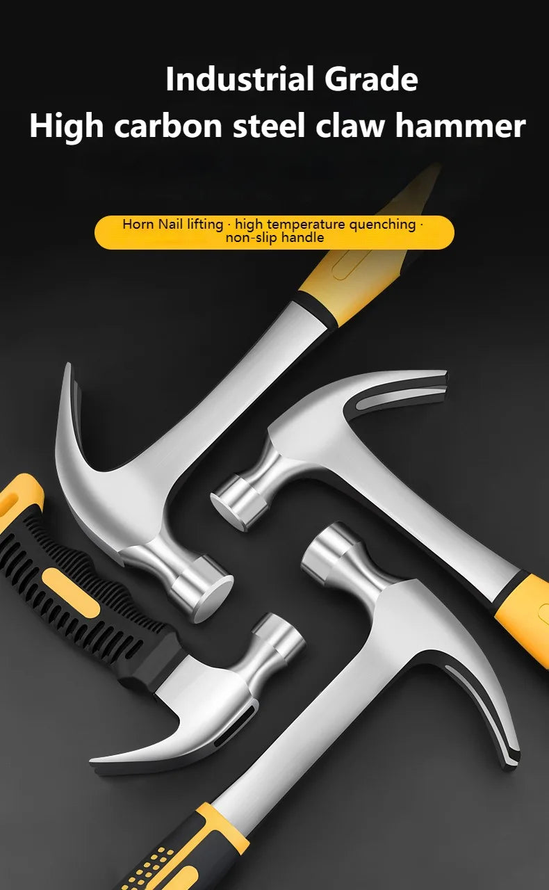 Claw Hammer 2P 3P Heavy Duty Octagonal Hammer Nail Lifting Crushing Hammer Professional Construction Multifunctional Hand Tools