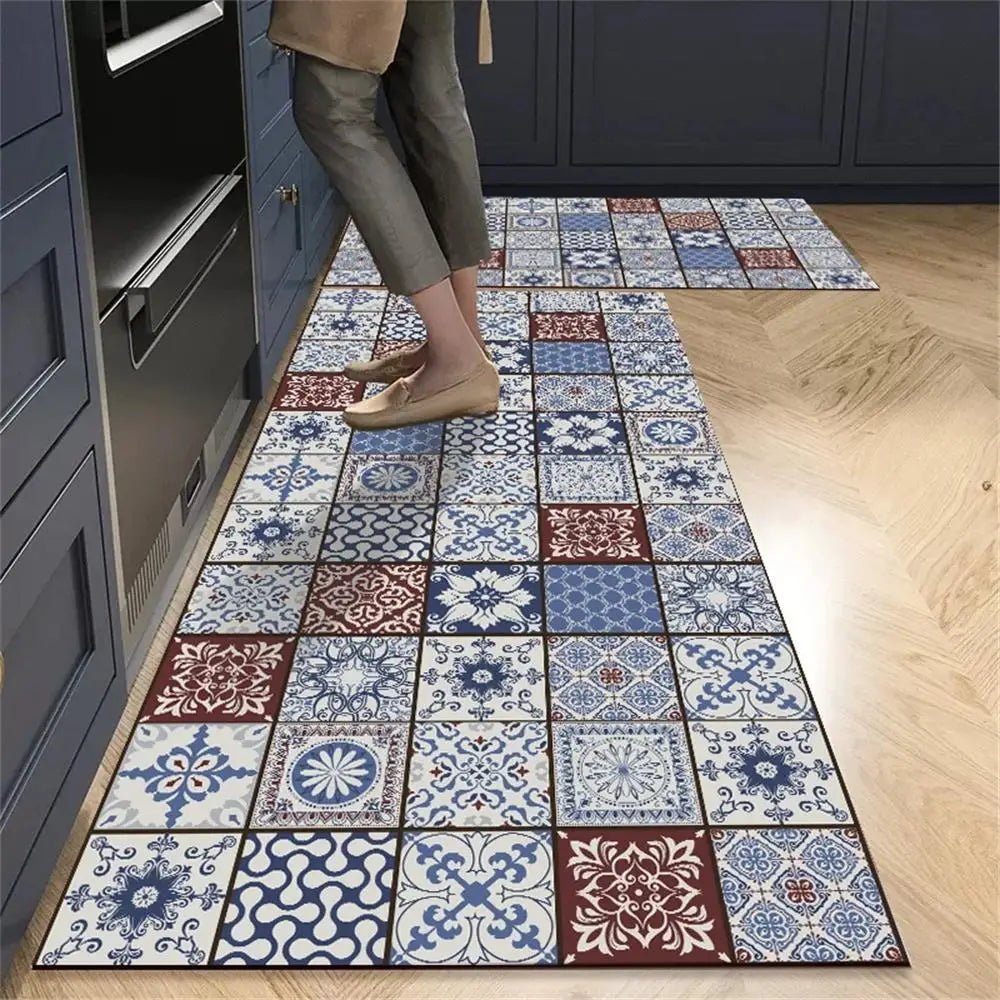 1 TAPIS de sol de cuisine imperméable, antidérapant, anti-saleté Tapis de pied Tapis de sol domestique Tapis long en velours cristal Tapis de porte 바닥 깔개