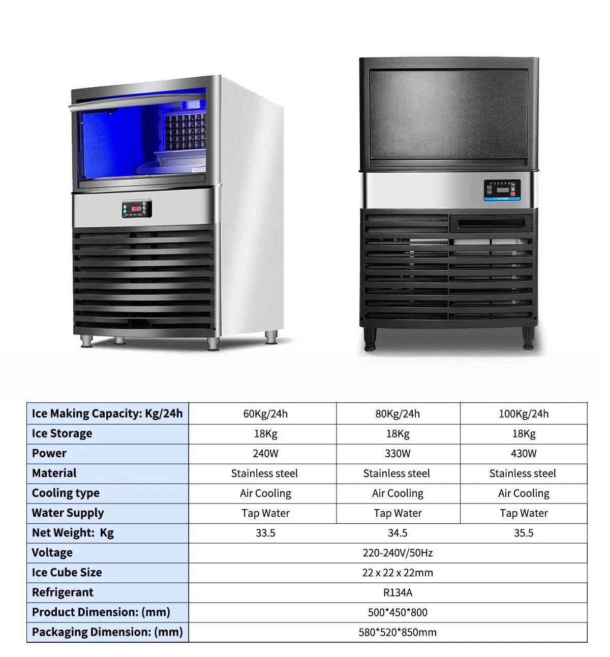 Home Use Ice Maker Countertop Ice Cube Maker High Capacity Self Cleaning for Kitchen Office Bar Party Top Pick Customized