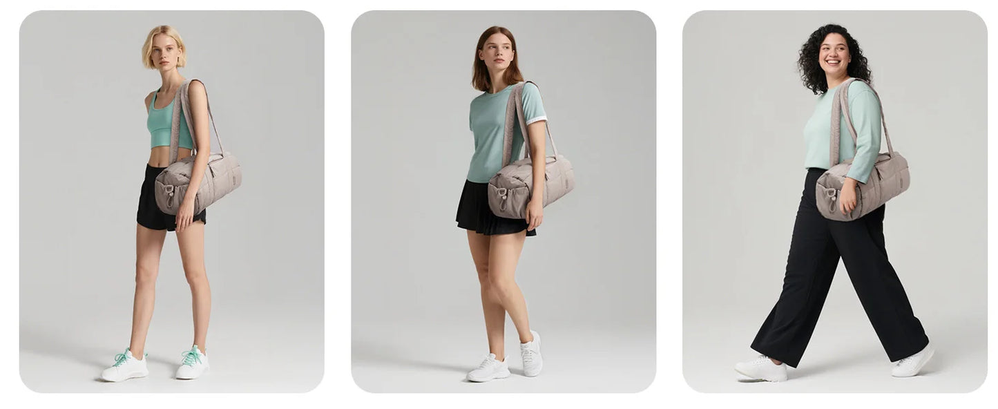 BAGSMART Reisetasche für Damen, Sporttasche, Yogatasche mit Nass- und Trockenfach, gesteppte Sporttasche für Wochenendausflüge, Schwimmen