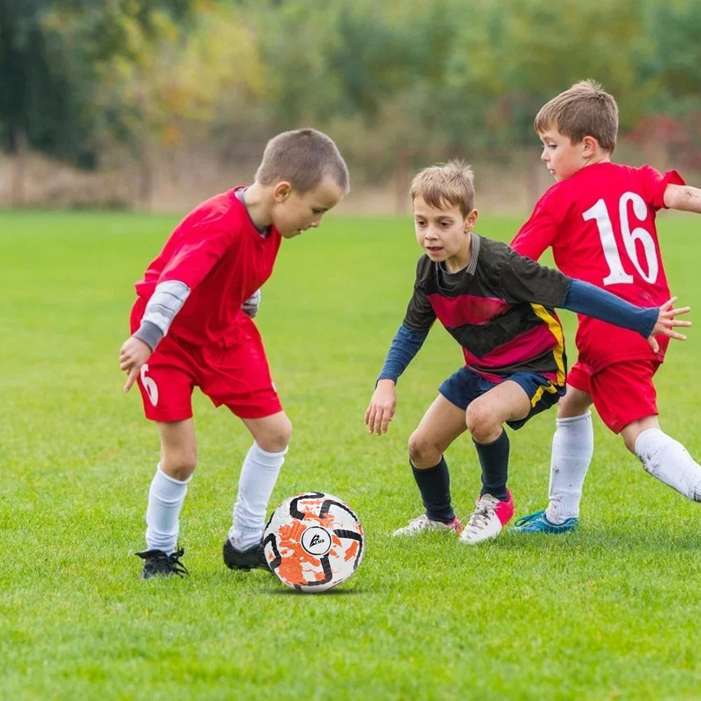 Ballons de football professionnels taille 5, en cuir, cousus à la machine, pour enfants et adultes, pour l'entraînement sportif en extérieur