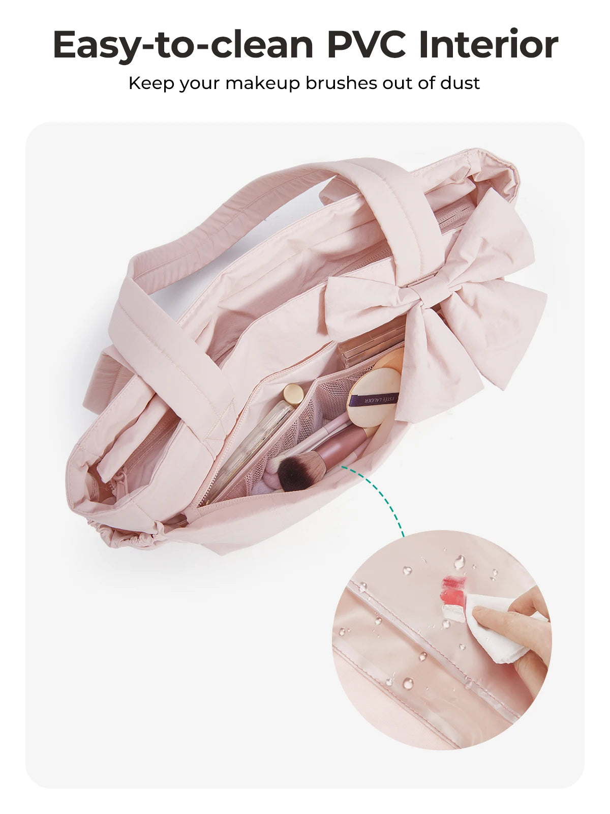 BAGSMART Sac fourre-tout trois tailles avec plusieurs poches, sac à main gonflé, sac à bandoulière décontracté, sac fourre-tout grande capacité