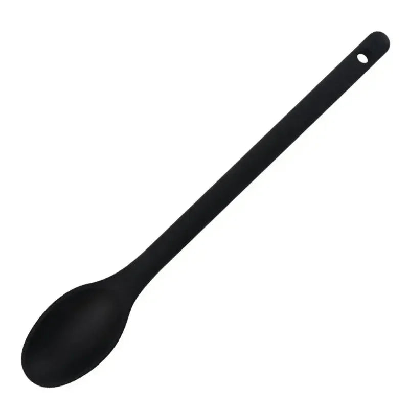 Salad Mixing Spoon Nonstick Silicone Cooking Spoon Long Handle Spoon Baking Spoons Salad Stirring Mixing Serving Scoop Cuchara