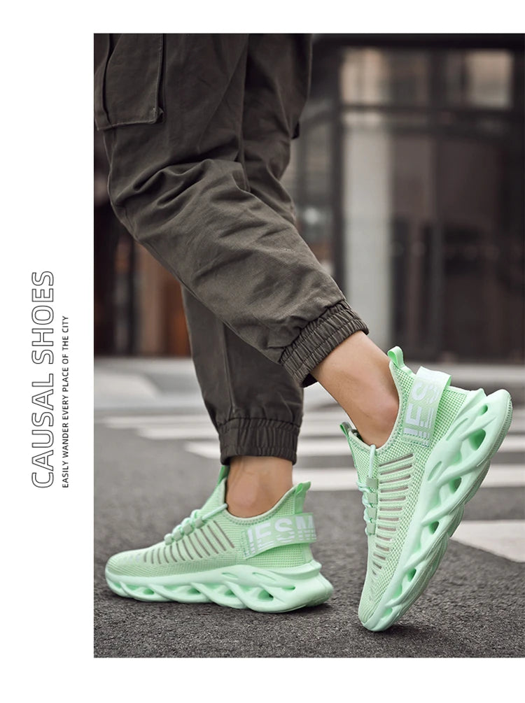 Atmungsaktive Freizeit-Sportschuhe für Frühling und Sommer, leichte, flache Lauf-Slipper für Damen und Herren