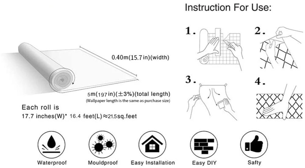 Papier contact autocollant épais mat de 40 cm de large, papier peint marbre imperméable, autocollants muraux imitation roche pour meubles et plans de travail de cuisine