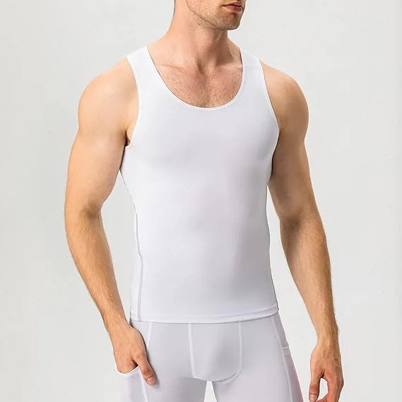 Herren Kompressionsshirt Ärmelloses Tanktop Herren Schnelltrocknend Workout Fitness Gym Baselayer Unterhemd Bodybuilding Laufweste