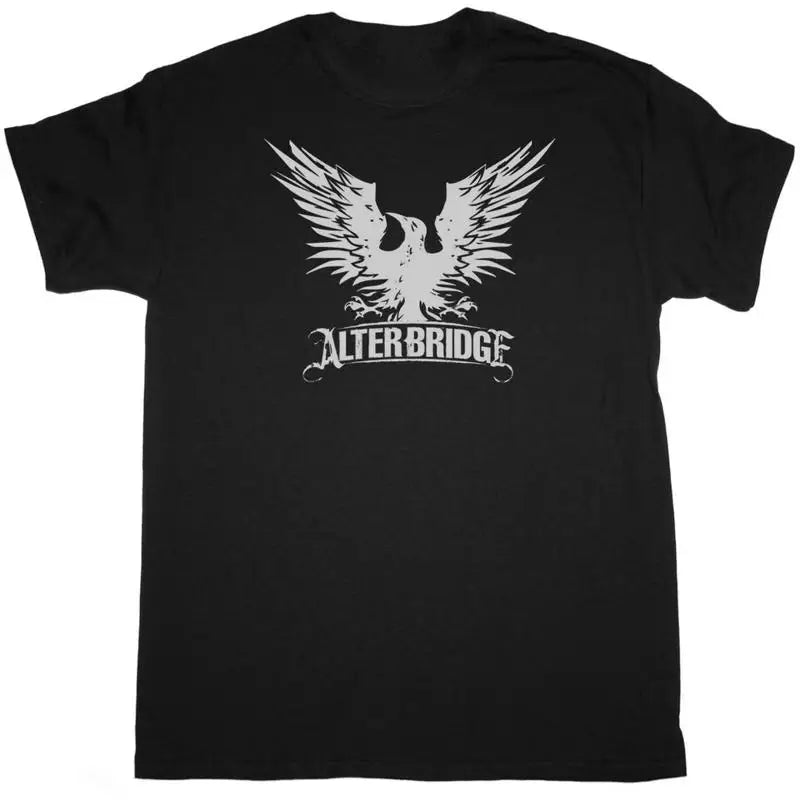 Vintage Alter Bridge Band Baumwolle Schwarz Volle Größe T-Shirt