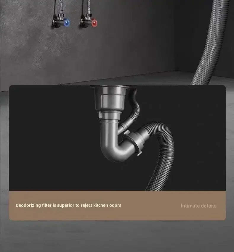 Stainless Steel Thickened SUS304 Sink,Household Kitchen Sink, Dishwashing Nano Process Countertop Sink Sink Kitchen