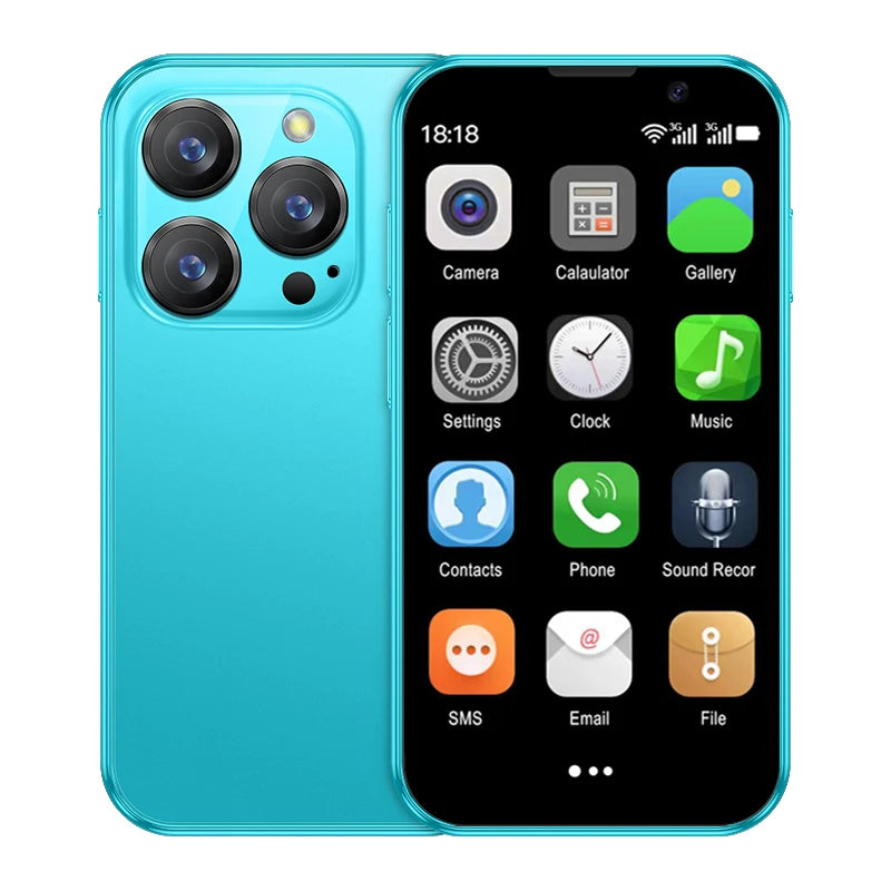 Mini Smartphone SERVO 16SE 16 Go ROM Android 9.0 Wifi Double SIM Veille Play Store 3G WCDMA Petit Téléphone Portable Intelligent 3.0" Nouvelle Version