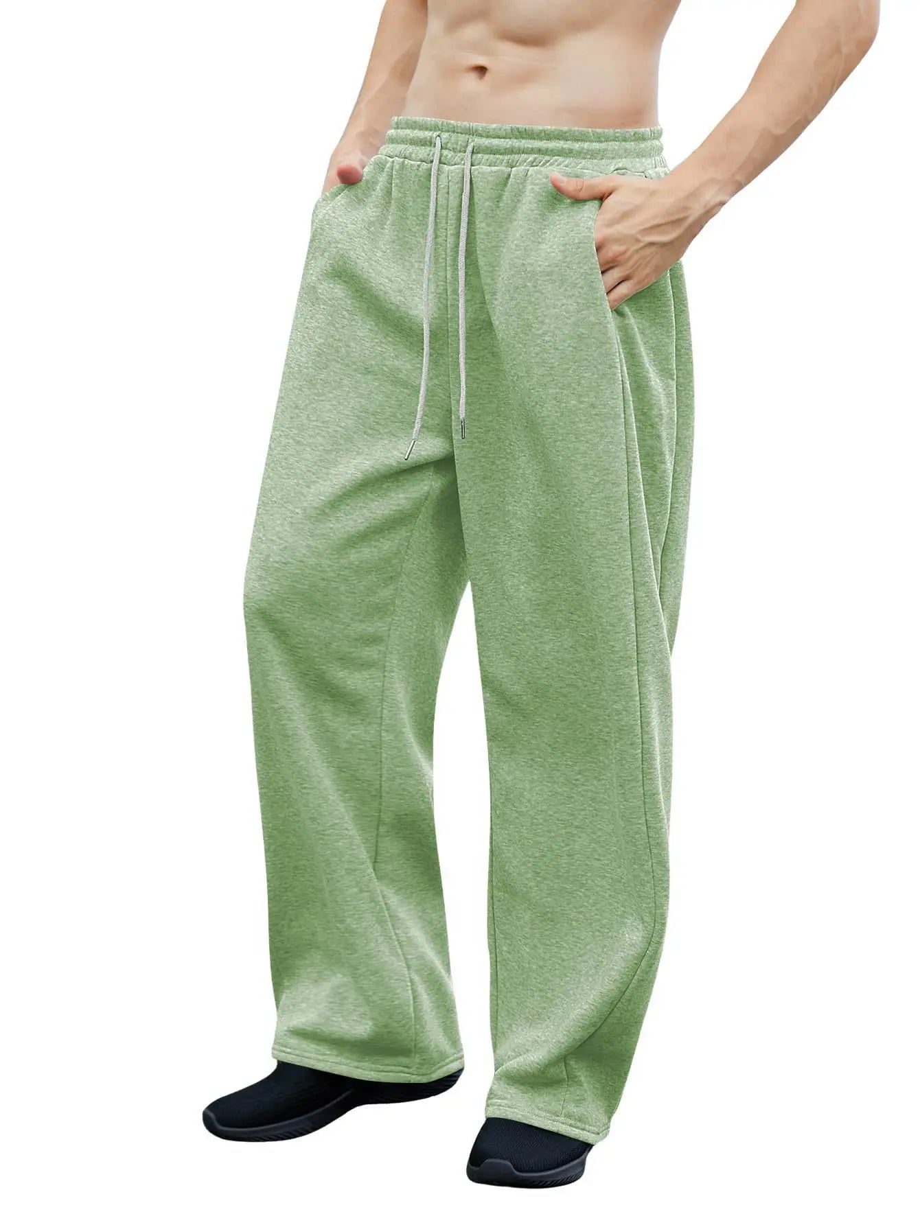 2025 New Korean style Sweatpants Sport Pants Men Running Pants Spring Summer Loose Casual Sweat Pants Straight Jogging Pants Men