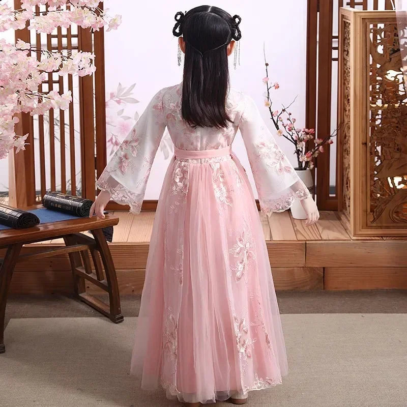 Robe chinoise Hanfu moderne pour fille, tenue d'Halloween de fée, Vêtements pour enfants, Vestidos, Costume traditionnel de Cosplay, Robes pour filles
