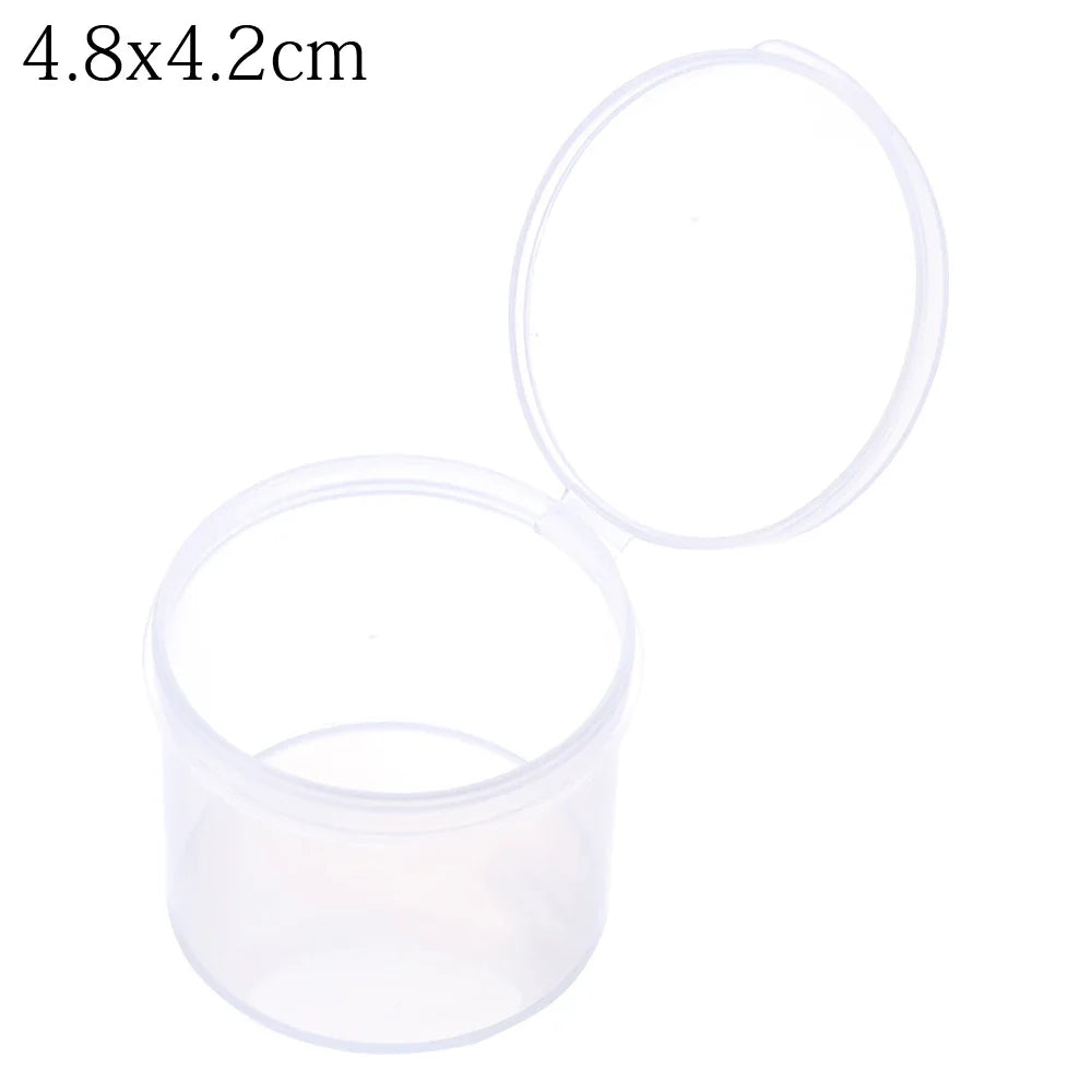 Square Round Plastic Transparent Storage Box Small Items Sundries Organizer Case Jewelry Beads Container Box Tools Accessories