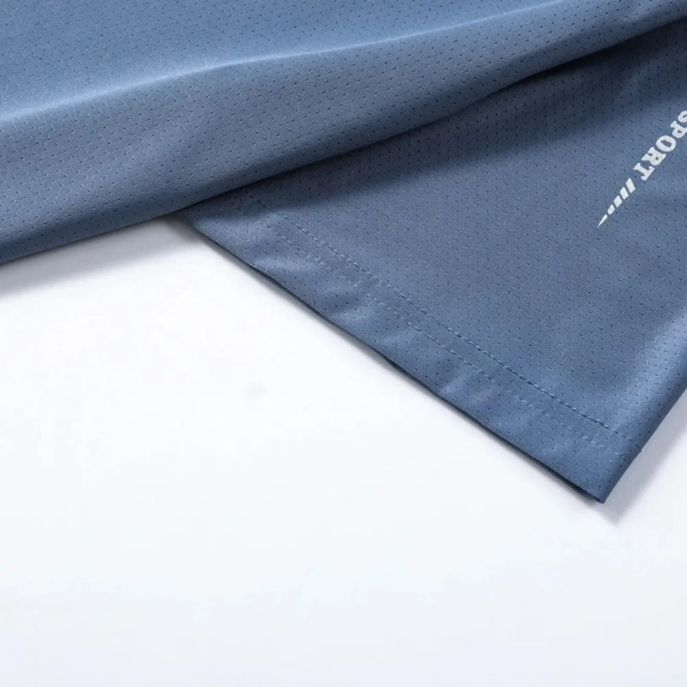 Herren Laufshirt schnelltrocknend, atmungsaktiv, für Wandern, Angeln, weich, elastisch, Outdoor-Sport-Kurzarmshirt Sommer