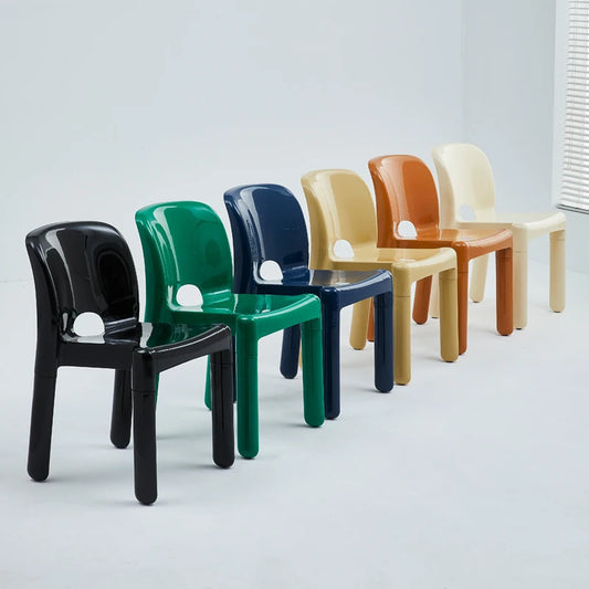 Light Luxury High-end Creative Dining Chair, Simple and Fashionable Nordic Mid-century Style Plastic Back Chair