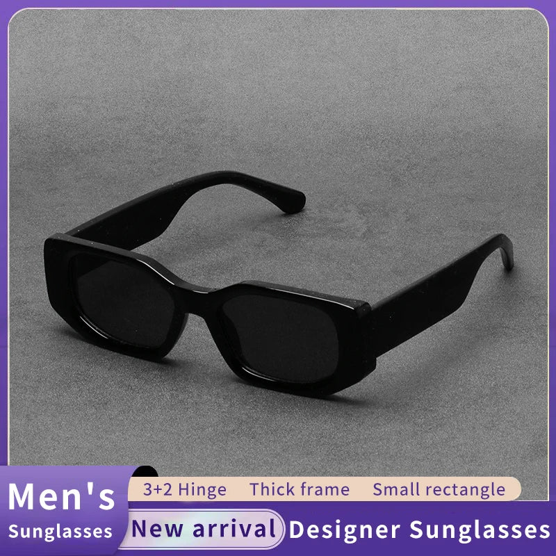 Ruiao 2026 neue schwarze klassische Retro Designer Marken Sonnenbrille mit konkaver unregelmäßiger dicker Fassung für Damen und Herren