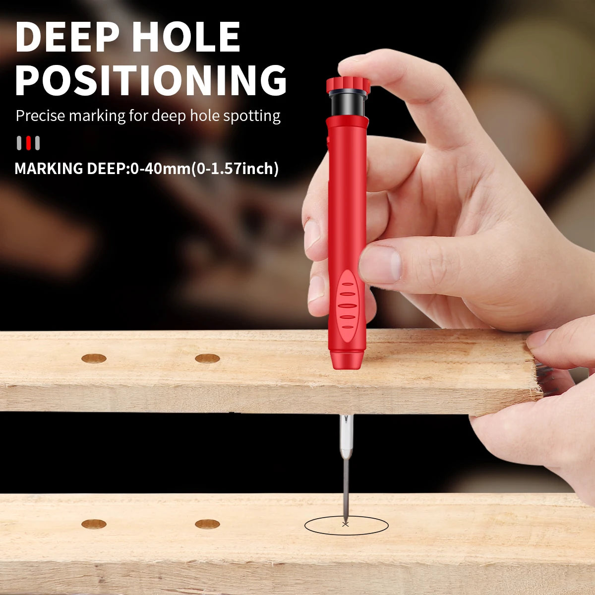 Hot 2.8mm Marking Mechanical Pencil Solid Carpenter Scriber Carpenter Scriber with Sharpener for Woodworking Drawing Stationery