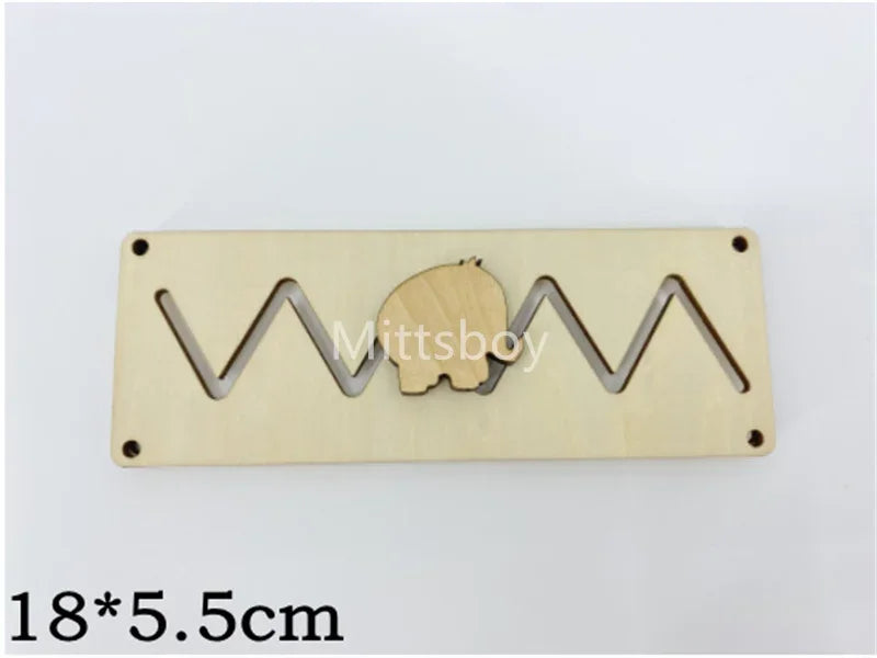 DIY Busy Board Montessori Lernspielzeug Tier Rutsche Reißverschluss Nummer Buchstabe Wolke Holzchip Grafikzuordnung Holzteile Geschenke