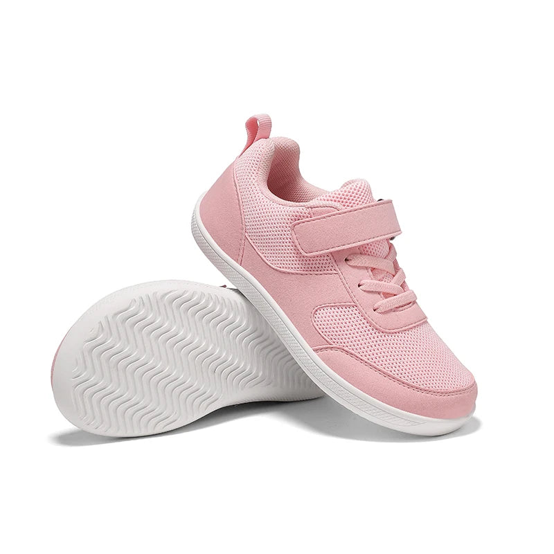 Chaussures enfants à bout large, pieds nus, pour garçons et filles, baskets bébé légères en maille, chaussures de tennis artificielles pour tout-petits