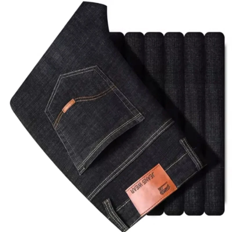 Neue Herren Leichte Luxus Stretch Slim Fit Hose Bequem Weich Business Mode Gerade Freizeit Jeans Herren Markenbekleidung