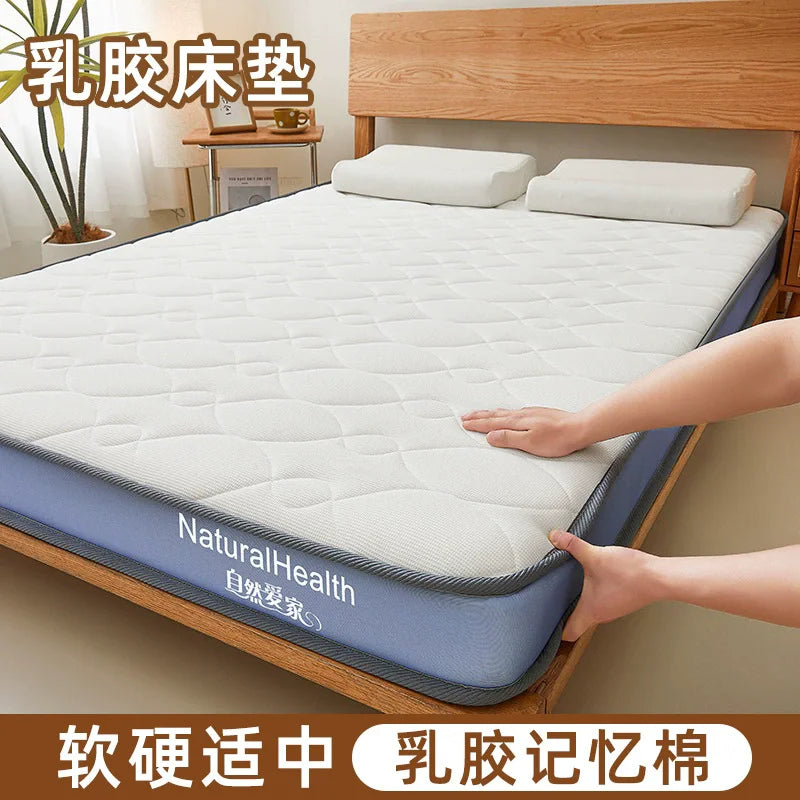 Naturlatexmatratze für Zuhause Schlafzimmer Tatami Memory-Baumwollauflage Gepolsterte Mietwohnung Einzelzimmer Studentenwohnheim Verdickt