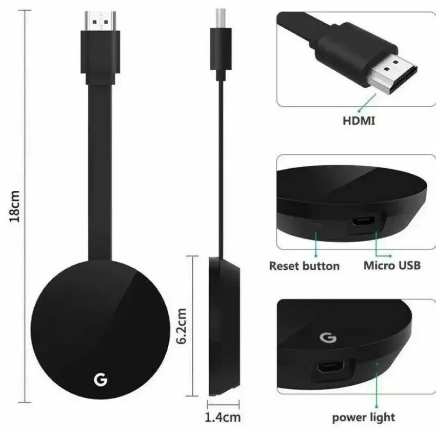 Chromecast Google Sans Fil WiFi Mirascreen HDMI-compatible HD Affichage Dongle Média Streaming Vidéo TV Maison Intelligente Pour ios/Android