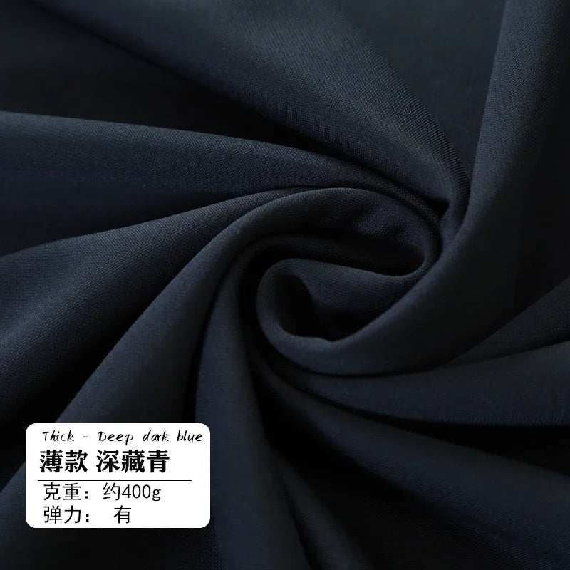 Tissu de Costume Élastique Haute Densité Mince Épais Manteau Pantalon Jupe Vêtements Design Tissu Anti-Boulochage Anti-Décoloration Vente en Gros au Mètre