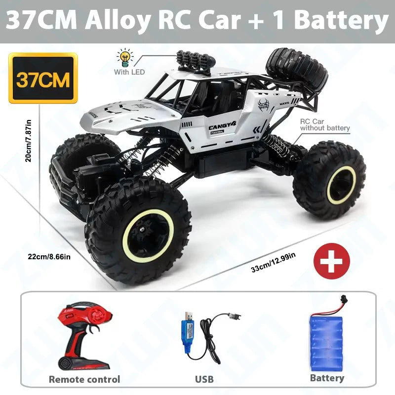 ZWN 1:12 / 1:16 4WD RC Auto mit LED-Lichtern 2.4G Funkfernsteuerung Autos Buggy Offroad-Kontroll-LKWs Jungen Spielzeug für Kinder