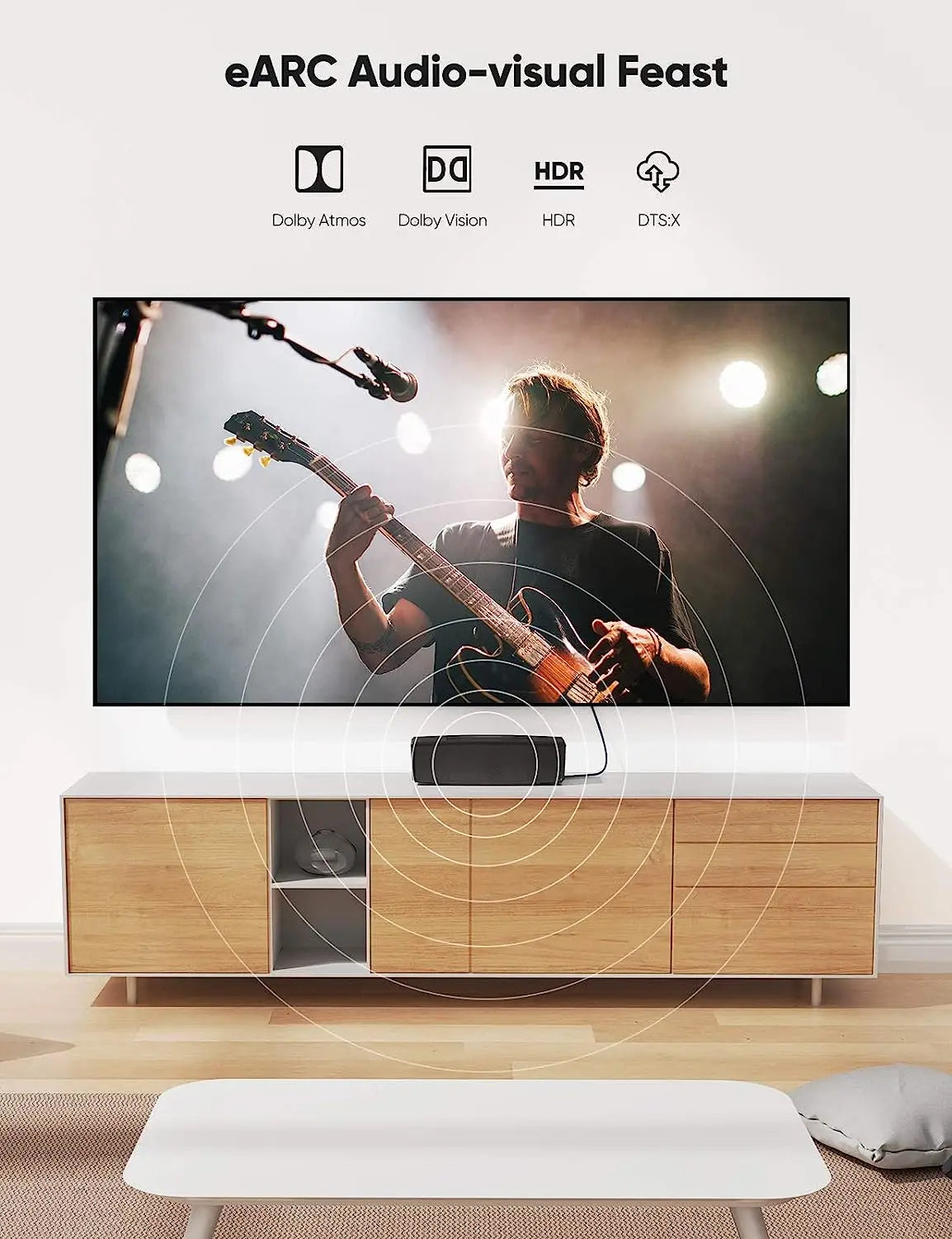 Câble HDMI plat 8K 48 Gbit/s haute vitesse 8K60 4K120 144 Hz Cordon HDMI 2.1 tressé 3D eARC HDCP 2.2 et 2.3 Compatible avec Roku TV/PS5