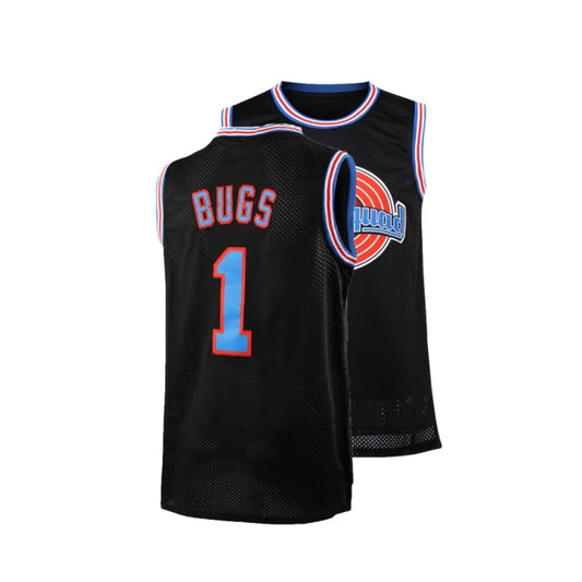 Men's Basketball Jersey Bugs #1 Space Movie Jersey Hip Hop Sports Shirt Halloween Party White S-3XL